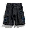 thumbnail image 1 of Pantalon Grand Homme Été Mode Extérieur Décontracté Patchwork Bouton Multi-Poches Short Sport Noir P, 1 of 4