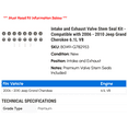thumbnail image 2 of Intake and Exhaust Valve Stem Seal Kit - Compatible with 2006 - 2010 Jeep Grand Cherokee 6.1L V8 2007 2008 2009, 2 of 2