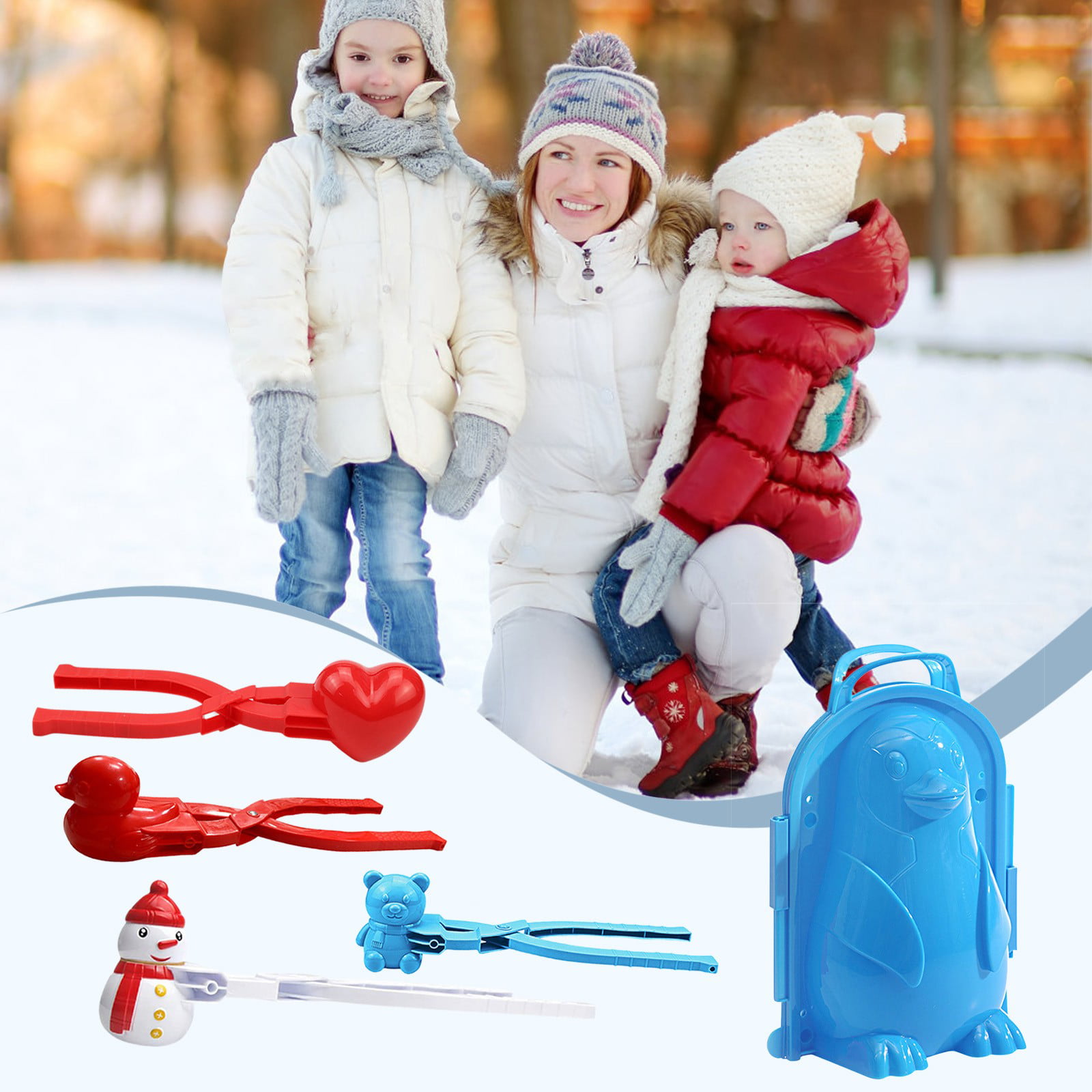 Duck Snowball Clip Winter Snow Ball Maker Sand Mold Kids Sport Outdoor Toy Gifts 