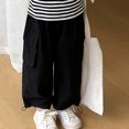 thumbnail image 5 of biudgviw Toddler Infant Cargo Pants Trendy Elastic High Waisted Hiking Pants Baby Girls Boys Outdoor Jogger Pants with Pockets, 5 of 6
