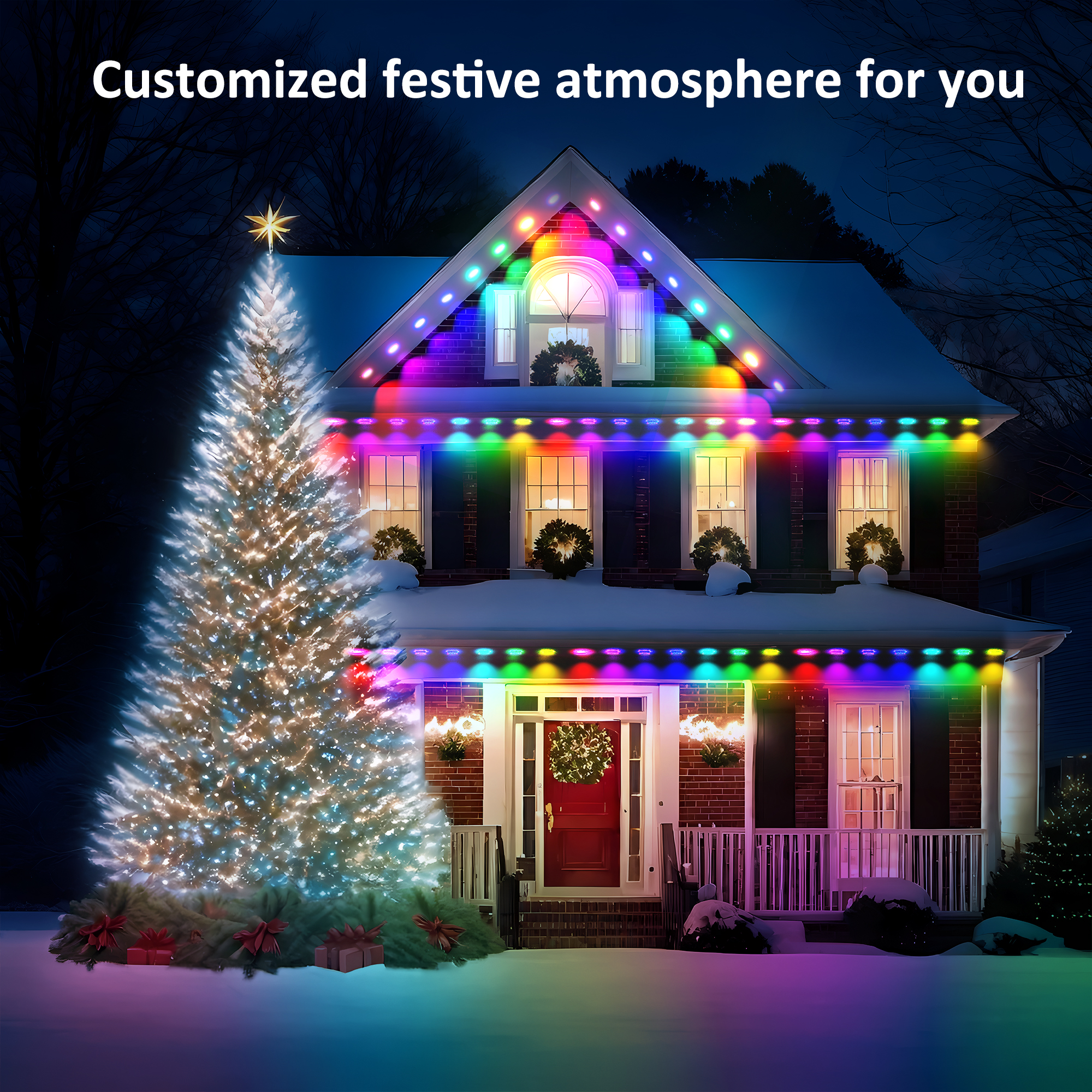 DAYBETTER 50-Foot Permanent Outdoor Eaves Lights with 36 LEDs photo 6