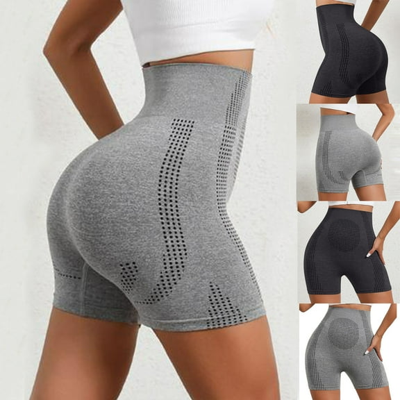 ZZwxWA Womens Micro Vibration Massage Shaping Shorts Seamless High Waist Shaping Shorts Women Belly and Hip Lift Pants Sports Yoga Shorts