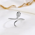 thumbnail image 4 of Anillo de serpiente con incrustaciones de plata esterlina s925, diseño de nicho de temperamento, joyería de alta calidad, accesorios de anillo abierto de serpiente con sentido para mujeres, 4 of 5