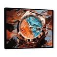 thumbnail image 2 of Designart "Bronze Infinity Luxury Watch painting II" Fashion Floater Framed Wall Decor, 2 of 7