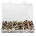 thumbnail image 1 of 200PCS Écrou de Rivet Ensemble, Fileté Insert Écrou et Vis Assortiment Plaqué Couleur Zinc Acier au Carbone Assorti en M4-M10 1/4-20 Boîte Combinée Emballée, 1 of 7