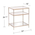 thumbnail image 2 of Table d'Appoint en Verre SEI Furniture Knox en Or Métallique, 2 of 5
