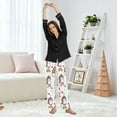thumbnail image 6 of Dailycode Women's Pajama Pants Wide Leg Lounge Pj Bottoms With Pockets Cute Unicorns and Rainbow, 6 of 7