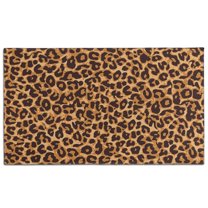 Brown and Black Leopard Print Door Rugs,Washable Non Slip Door Mats Indoor,Decorative Door Mats,Entry Mat Indoor for Entrance,Bedroom,Kitchen,Bathroom,17"x30"