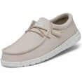 thumbnail image 2 of Hey Dude Mens Wally Slub Canvas  Loafer - Natural  - 45, 2 of 2