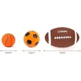 thumbnail image 5 of 4 Pack 2.4" Squeak Latex Puppy Dog Toy Ball Sports Balls Sets Fetch Interactive, 5 of 5