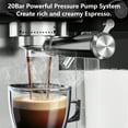 thumbnail image 5 of Bluebow 6-in-1 Espresso Machine, 20 BAR Cappuccino & Latte Machine with Built-In Milk Frother, One-Touch Single or Double Shot, 1350W, Stainless Steel, 5 of 9