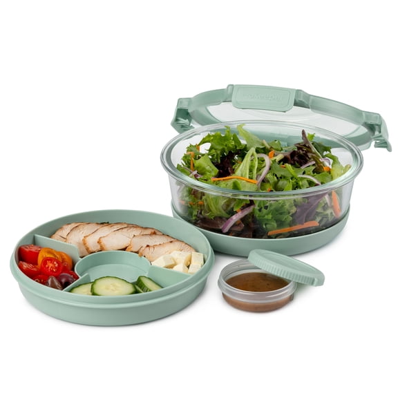 Prokeeper  4.5 Cup Glass Food Storeage Container with Silicone Base, Designed to Help with Pantry Storage and Everyday Organization