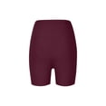 thumbnail image 3 of UTSJKR High Waist Shorts for Women Solid Tummy Control Workout Butt Lift Bottom Womens Yoga Trendy Seamless Running Short Wine XXXL, 3 of 7
