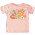 thumbnail image 3 of Birthday Girl Groovy Flowers Shirt for All-Ages Birthday Outfit for Baby and Toddler Youth Girls Peach Shirt Youth Medium, 3 of 6