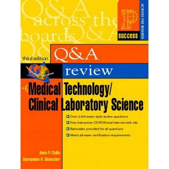 Pre-Owned Prentice Hall Health's Q & A Review of Medical Technology/Clinical Laboratory Science (Success Across the Boards) (Paperback) 0838503403 9780838503409