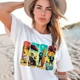 thumbnail image 5 of Frankenstein's Beach Vacation T-Shirt, Retro Neon Surf Style Tee for Horror Fans with Summer Vibes, 5 of 10