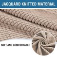 thumbnail image 3 of Dowbom Round Ottoman Slipcover,Stretch Footrest Covers with Elastic Bottom Removable Washable Anti-Dust Furniture Protector Jacquard Ottoman Cover for Furniture in Living Room-large-Khaki, 3 of 7