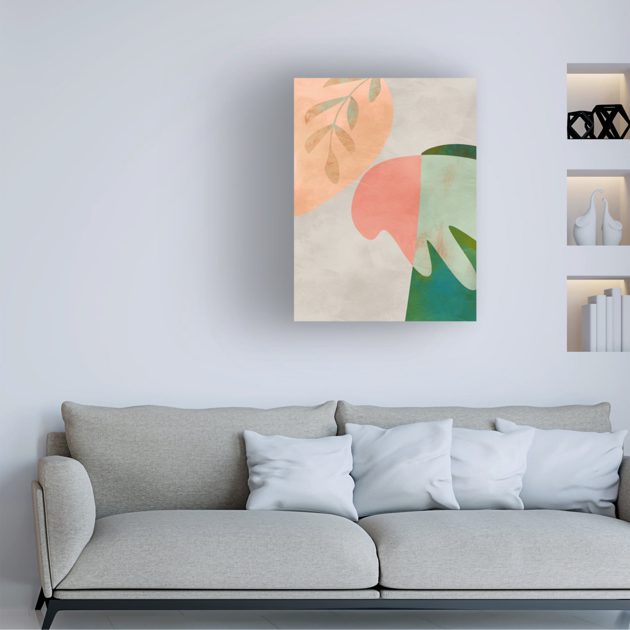 Trademark Fine Art Ana Rut Bre Cut out leaves Canvas Wall Art