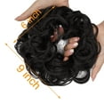 thumbnail image 3 of Pony Tail Hair Extension Bun Hairpiece Wrap Chignon Big Wave Curls Scrunchie Synthetic Hair for Women, 3 of 8