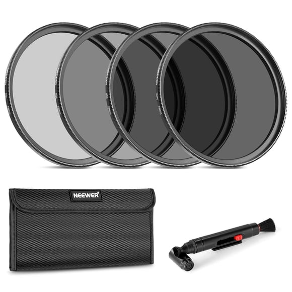 Kit de filtros ND NEEWER, 58 mm, ND2, ND4, ND8, ND16, con lente, bolígrafo y funda