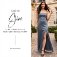 thumbnail image 2 of David’s Bridal, The Edit by DB Studio Women's Formal Basque Waist Sheath Dress, Full Length, Stretch Satin, 2 of 5