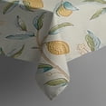 thumbnail image 3 of Yellow Lemon Fruit Leaves Beige Pattern Rectangle Tablecloth 60"x84",Waterproof Polyester Rectangle Table Cloth, Wipeable Spillproof Polyester Tablecloth for Dining, Camping, Indoor and Outdoor, 3 of 5