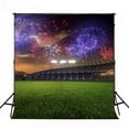 thumbnail image 2 of ABPHOTO Polyester 5x7ft Sports Stadium Backdrops for Photography Football Field Photo Background Fireworks Green Grassland Decoraion Studio Props, 2 of 4