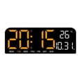 thumbnail image 1 of TIMESS Reloj Despertador Digital, Pantalla LED Grande de 9.5", Pantalla de Fecha, para el Hogar (Naranja), 1 of 7