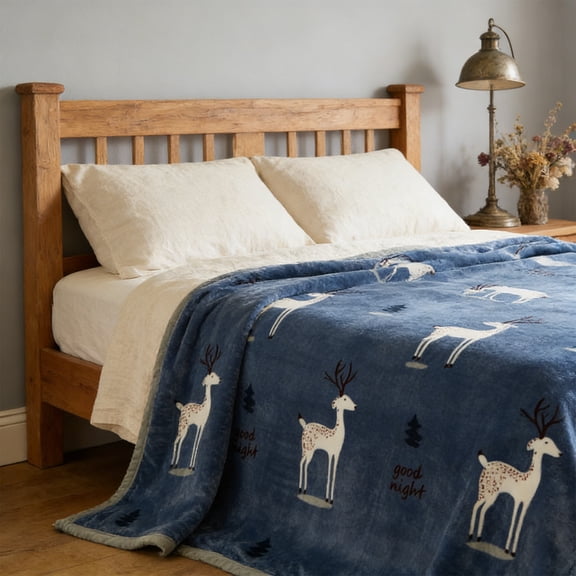 Dtchengua Mink Velvet Blanket, Reversible Super Soft Winter Quilt - Double Sided Faux Fur & Coral Fleece,Queen Size Bedding for Cold Weather