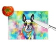 thumbnail image 4 of Boston Terrier Hippie Dawg Glass Cutting Board Large 12 in x 15 in, 4 of 5