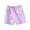 Purple B, variant on WRKEKC Girls Casual Shorts, Summer Shorts for Girls, Girls Trendy Summer Casual Solid Color Elastic Waist Fitting Breathable Loose Sports Shorts