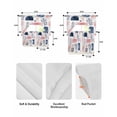 thumbnail image 5 of Pink Navy Blue Abstract Art Swag Curtains for Living Room/Bedroom Windows, Modern Geometric Art Kitchen Curtains and Valances Set 36 Inch Length, Light Filtering Swags Valance Curtain Panels, 5 of 5