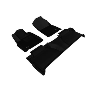 3D MAXpider Custom Fit Kagu Floor Mat (Black) Compatible with Toyota Tundra CrewMax 2014-2021 -R1 R2