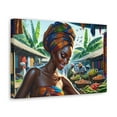 thumbnail image 2 of African Marketplace, African Inspired Canvas, Home Decor, Wall Decoration, 2 of 4