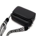thumbnail image 2 of Bolso Bandolera para Mujer Bolso Cuadrado Cuero Genuino Bolsos Compras Casuales (Negro), 2 of 9