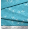 thumbnail image 3 of Soimoi Blue Silk Fabric Bow & Dots Print Fabric by Yard 42 Inch Wide, 3 of 3