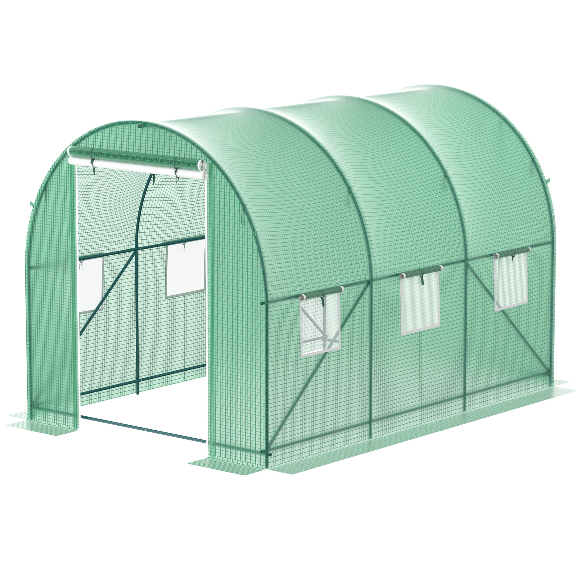 GOJOOASIS 10x7x7 FT Walk-in Tunnel Heavy Duty Greenhouse Plastic Plant Warm House