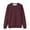 Wine, variant on Women's Oversized Sweatshirt Crewneck Solid Color Long Sleeved Pullover Sweater, Elegant Casual Athletic Top For St. Pa's Holiday,Size:S