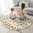 thumbnail image 3 of Autumn Fall Leaves Pattern Round Blanket,Comfortable Soft Flannel Throw Blanket,All Season,Warm Lightweight Blankets for Sofa Bed Couch Living Room Chair 60"x60", 3 of 5