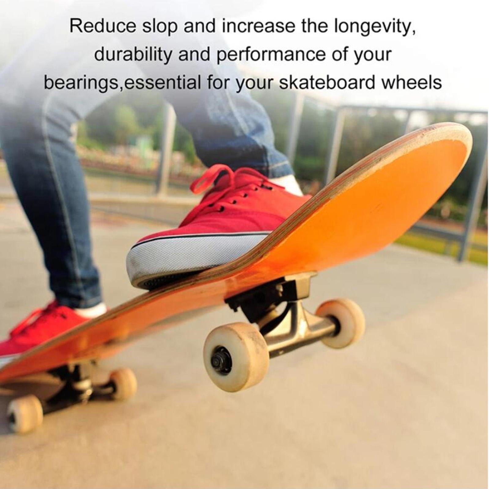 Skateboard Black Bearing Spacer Scooter Longboard Nuts Wheel Axle Washers 