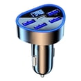 thumbnail image 1 of Adaptador de cargador USB para coche, PD tipo C con pantalla LED, carga rápida para múltiples dispositivos, seguro y eficiente, monitor de voltaje en tiempo real., 1 of 5