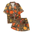 thumbnail image 4 of Postpartum Pajama Sets – Soft Cotton Lounge Sets, Comfortable Sleepwear for Recovery Ladies' Thanksgiving Turkey Print Pajama Shorts Set 2024, 4 of 5