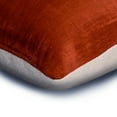 thumbnail image 2 of The HomeCentric Decorative Rust Pack of 2,12"x22" (30x55 cm) Lumbar Pillow Cover, Velvet Patchwork & Color Blocking Oblong Pillow, Patchwork Pattern Modern Style - Velutinous Rust, 2 of 3