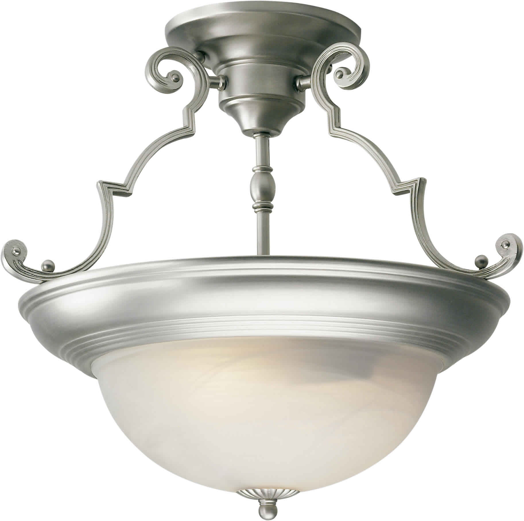 Forte Lighting 229802 SemiFlush Ceiling Fixture From The Close To