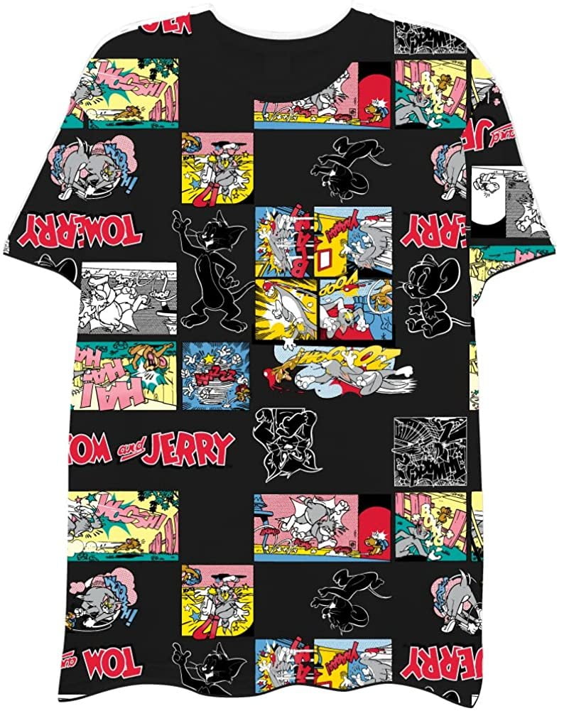 Mens Tom & Jerry Battle Shirt - Classic Hanna-Barbera Tee - Vintage ...