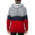 thumbnail image 2 of X RAY JEANS Mens Color Blocked Hooded Sweater, Red, S, 2 of 6