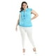 thumbnail image 5 of Blusa Roman Fashion Tallas Extras 8048 Azul claro 38, 5 of 6