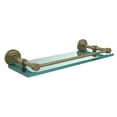 thumbnail image 2 of Dottingham 16-in Glass Shelf with Gallery Rail in Satin Nickel, 2 of 5