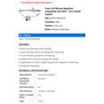 thumbnail image 2 of Front Left Window Regulator - Compatible with 2009 - 2012 Suzuki Equator 2010 2011, 2 of 2