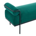 thumbnail image 6 of JURANYAZHU 19.2" High Chenille Upholstered Bench, Bedroom Bench  with Solid Metal Legs, End of Bed Bench for Living Room, Green, 6 of 11